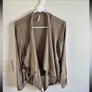 Free People Olive Green Cardigan XS